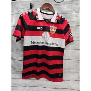 Jako VFB Stuttgart 2022/23 Away Soccer Jersey Mens Size Small Red Black Stripe